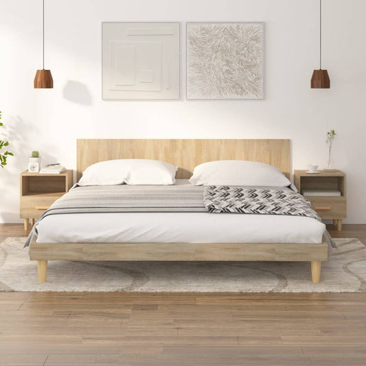 Nachtkastjes 2 St 40X35X47 Cm Sonoma Eikenkleurig