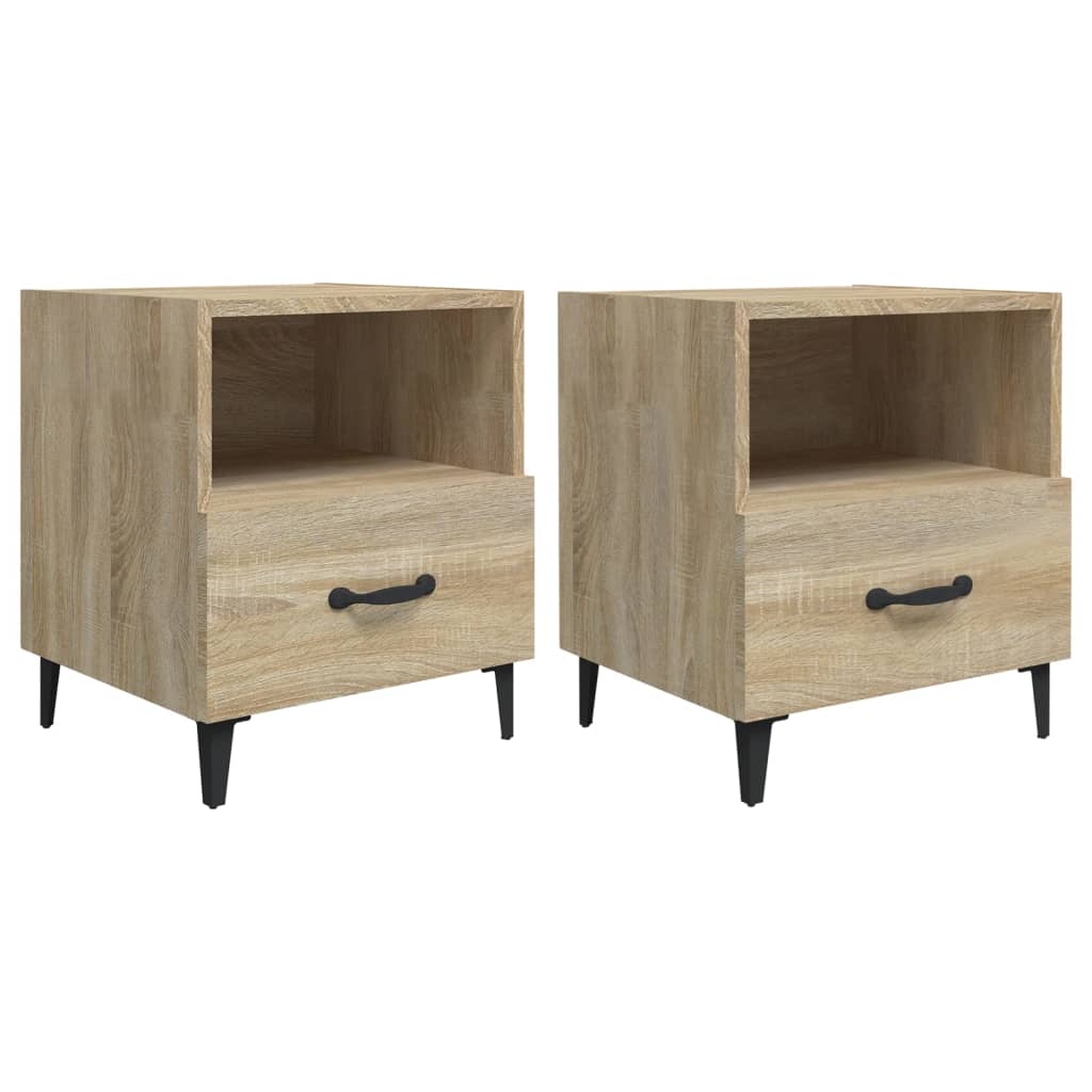Nachtkastjes 2 St Bewerkt Hout Sonoma Eikenkleurig