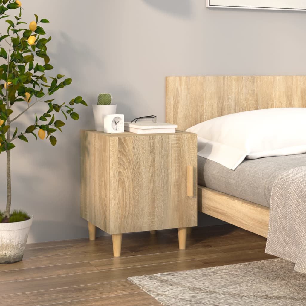 Nachtkastje Bewerkt Hout Sonoma Eikenkleurig