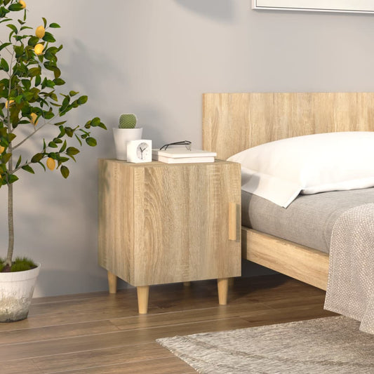 Nachtkastje Bewerkt Hout Sonoma Eikenkleurig