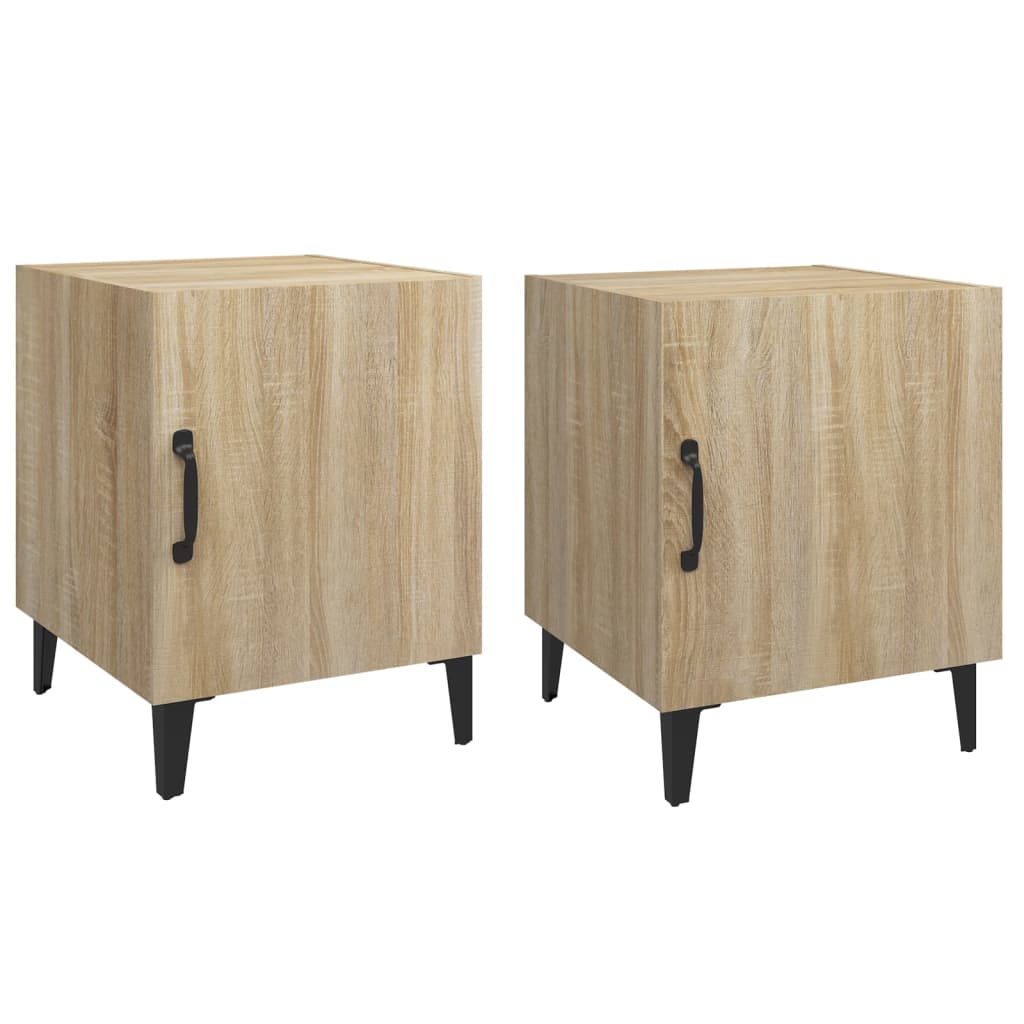 Nachtkastjes 2 St Bewerkt Hout Sonoma Eikenkleurig