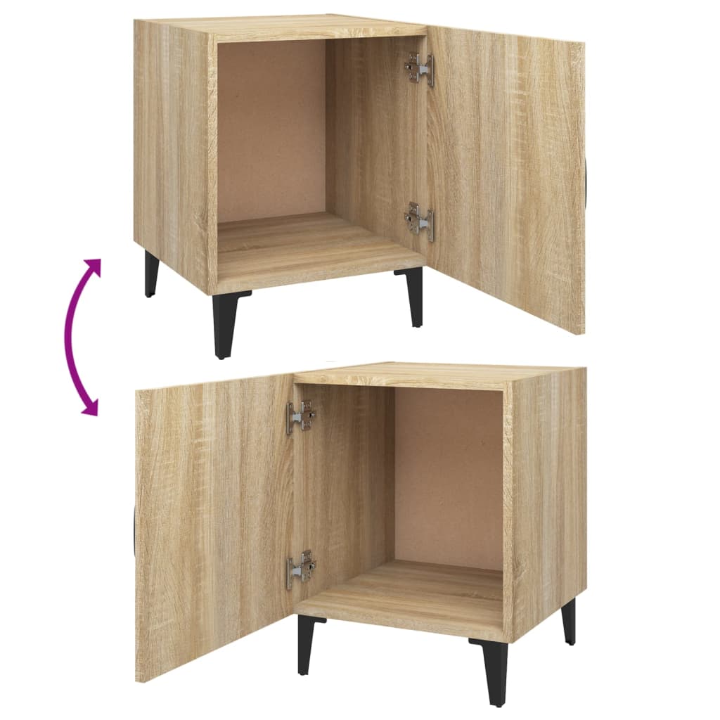 Nachtkastjes 2 St Bewerkt Hout Sonoma Eikenkleurig