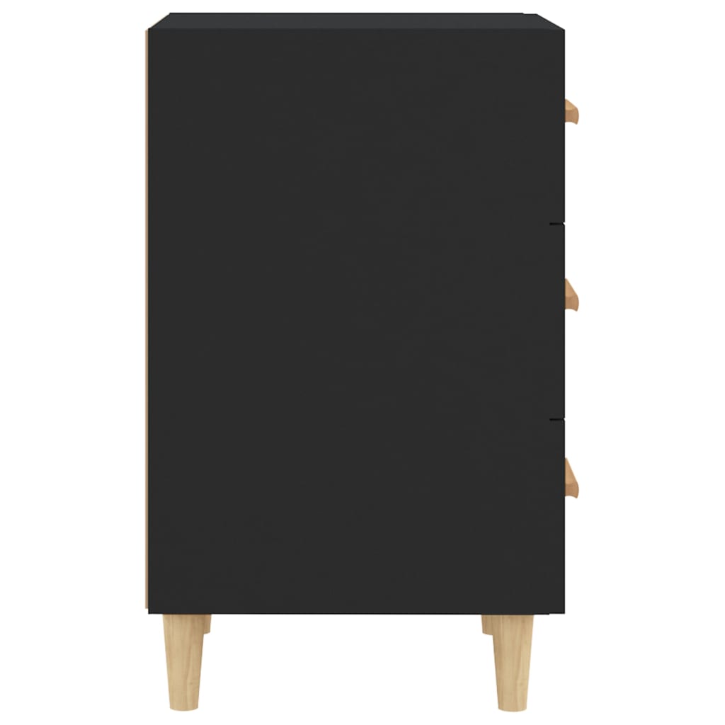 Nachtkastje 40X40X66 Cm Bewerkt Hout Zwart
