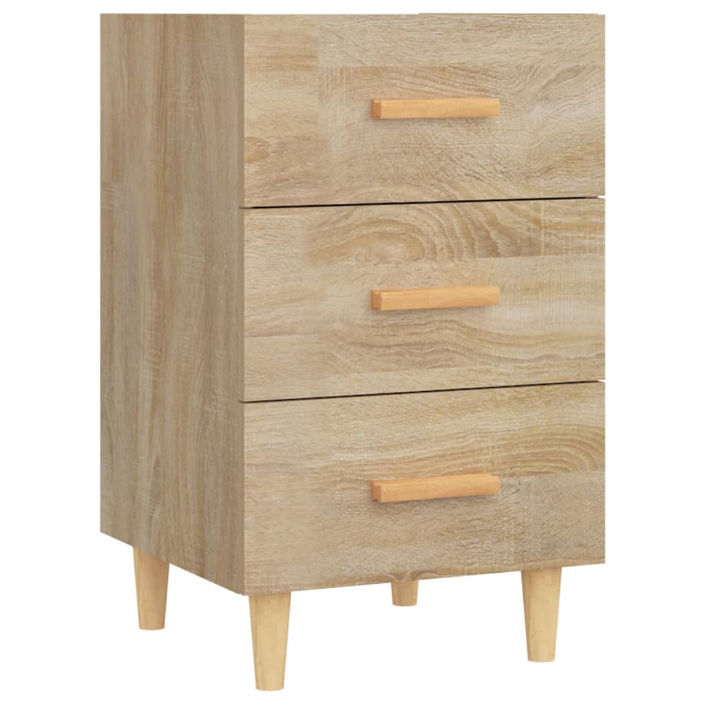 Nachtkastje 40X40X66 Cm Bewerkt Hout Sonoma Eikenkleurig