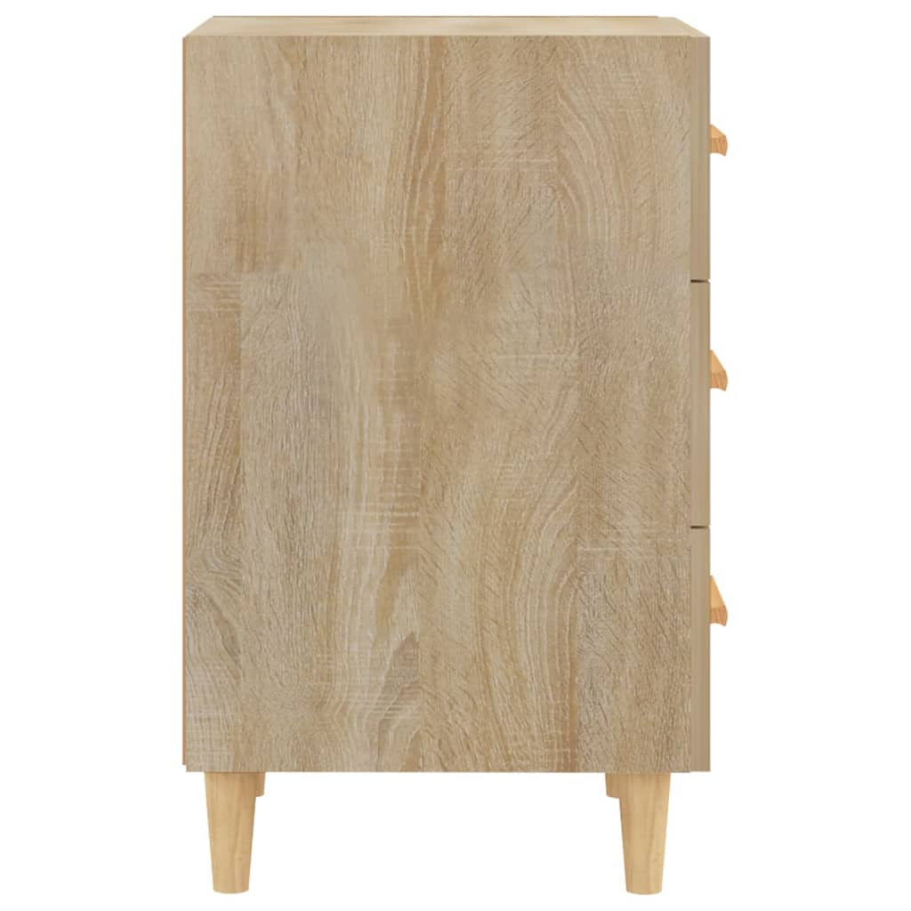 Nachtkastje 40X40X66 Cm Bewerkt Hout Sonoma Eikenkleurig