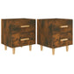 Nachtkastjes 2 St 40X35X47,5 Cm Gerookt Eikenkleurig