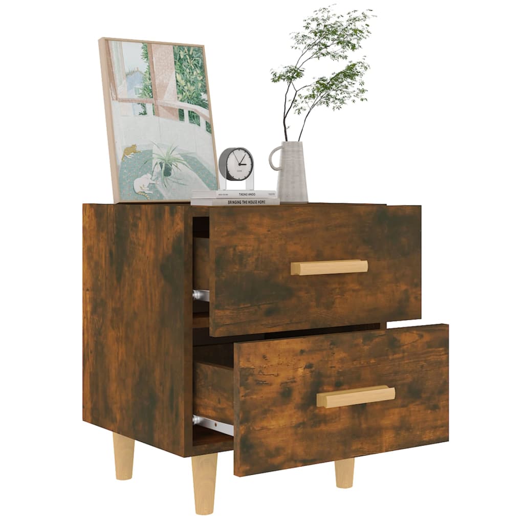 Nachtkastjes 2 St 40X35X47,5 Cm Gerookt Eikenkleurig