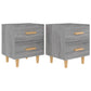 Nachtkastjes 2 St 40X35X47,5 Cm Grijs Sonoma Eikenkleurig