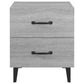 Nachtkastjes 2 St 40X35X47,5 Cm Grijs Sonoma Eikenkleurig