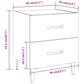 Nachtkastjes 2 St 40X35X47,5 Cm Grijs Sonoma Eikenkleurig
