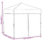 Partytent Inklapbaar Met Zijwanden 2X2 M Rood