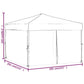 Partytent Inklapbaar Met Zijwanden 3X3 M Crèmekleurig