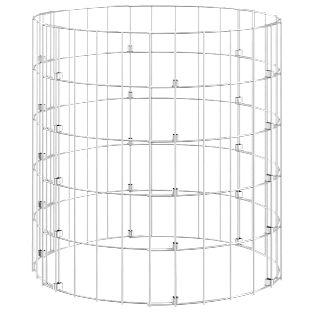 Gabion Plantenbak Rond Verhoogd Ø50X50 Cm Gegalvaniseerd Staal