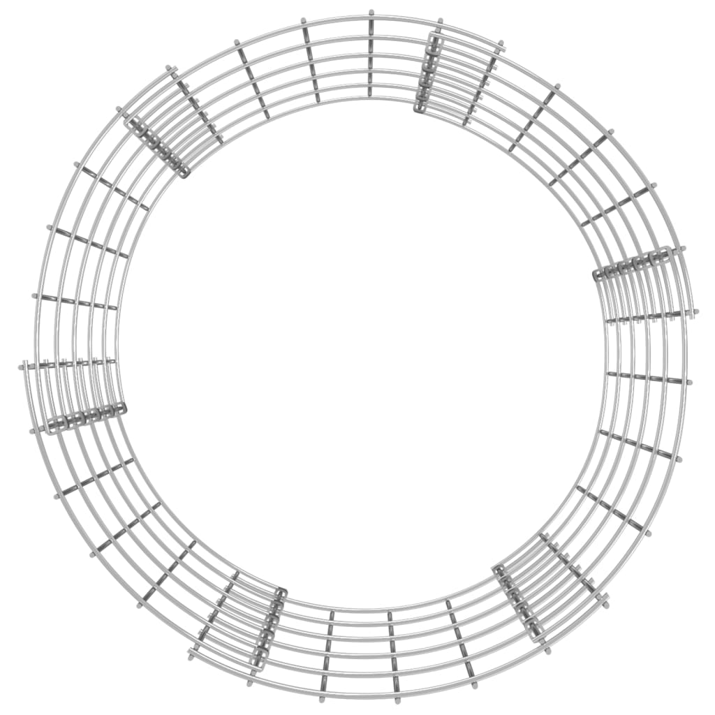 Gabion Plantenbak Rond Verhoogd Ø50X50 Cm Gegalvaniseerd Staal