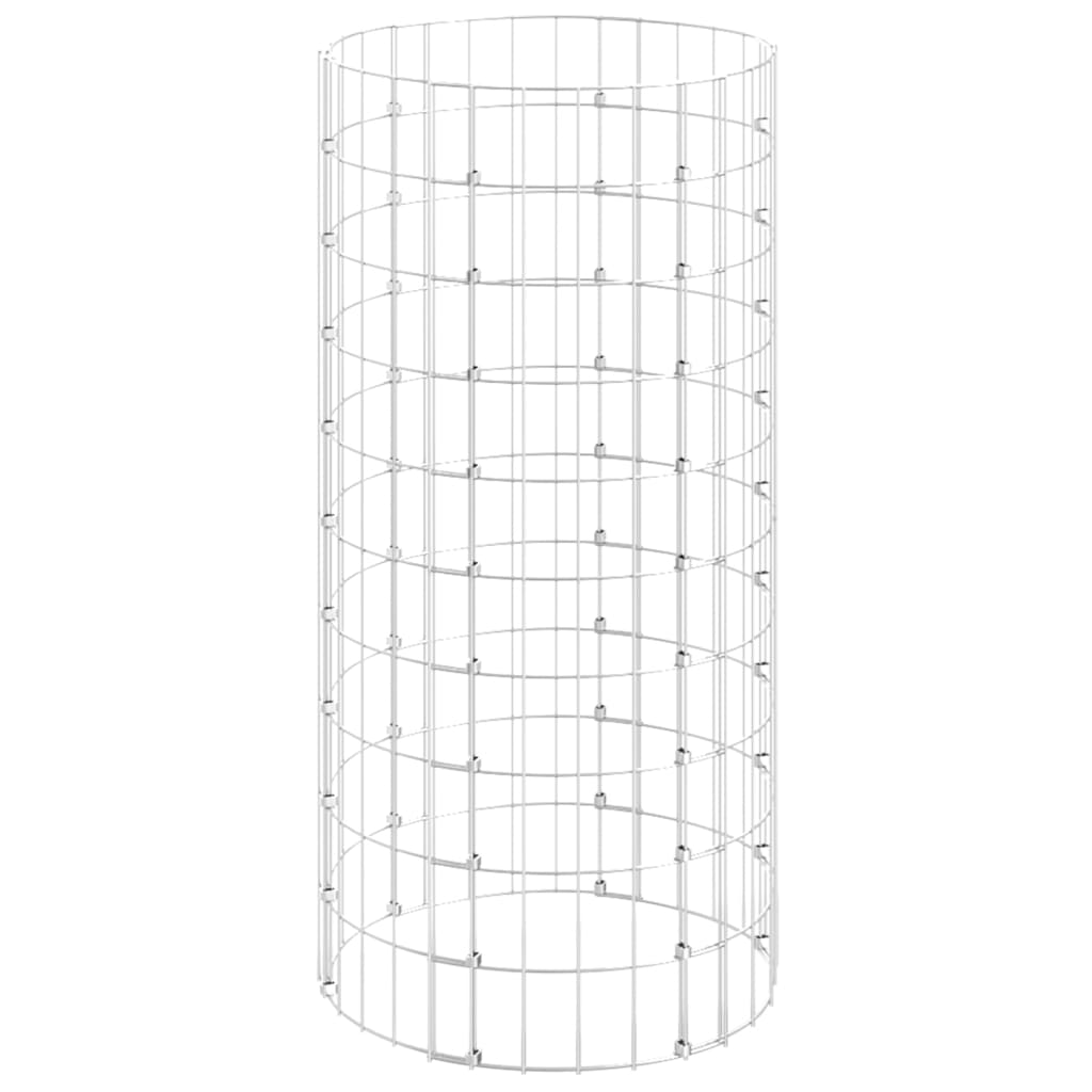 Gabion Plantenbak Rond Verhoogd Ø50X100 Cm Gegalvaniseerd Staal