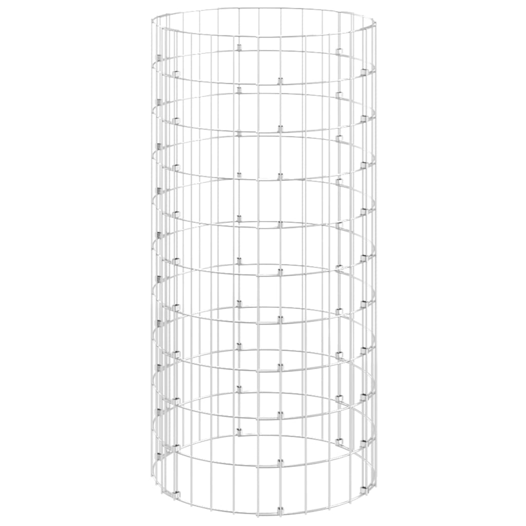Gabion Plantenbak Rond Verhoogd Ø50X100 Cm Gegalvaniseerd Staal