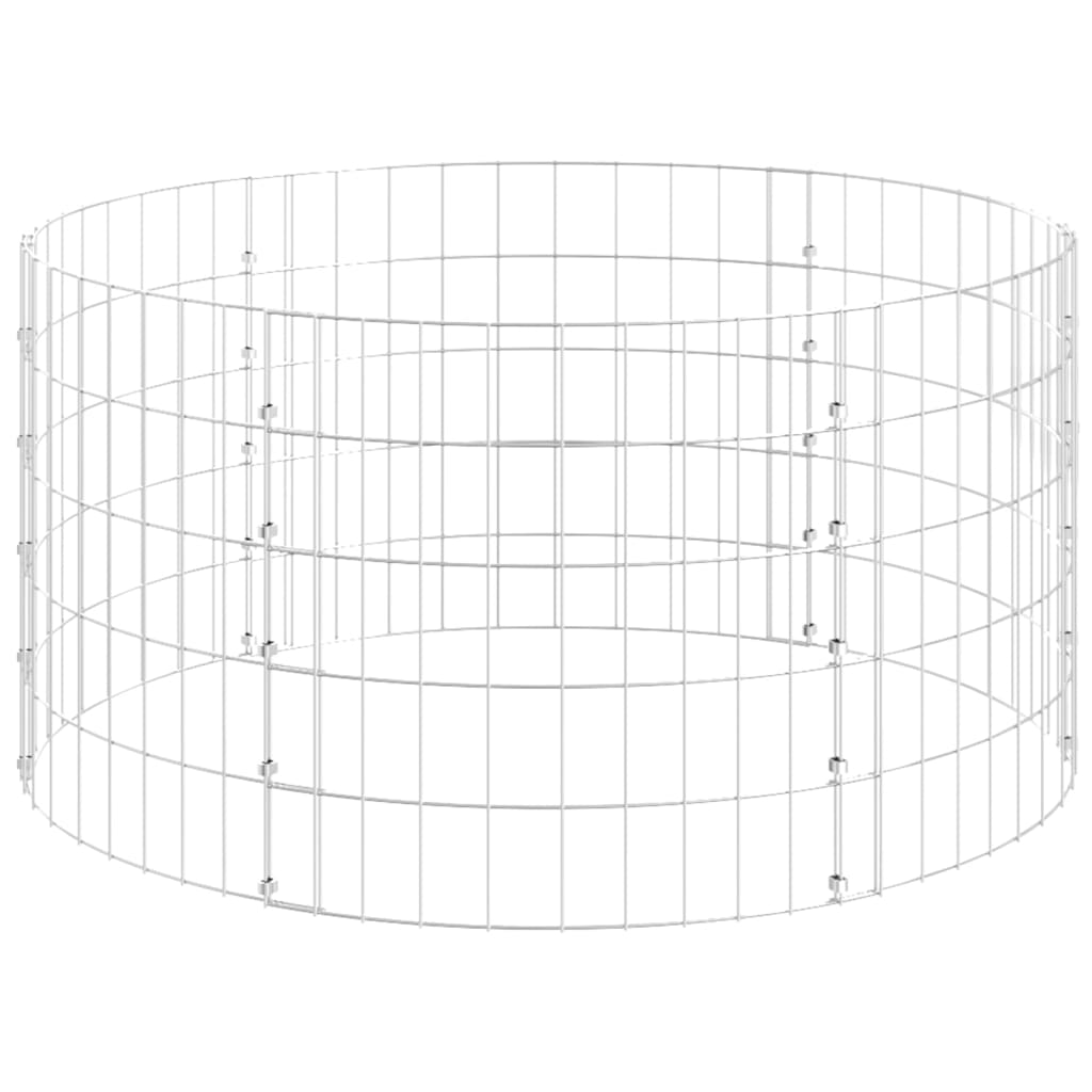 Gabion Plantenbak Rond Verhoogd Ø100X50 Cm Gegalvaniseerd Staal