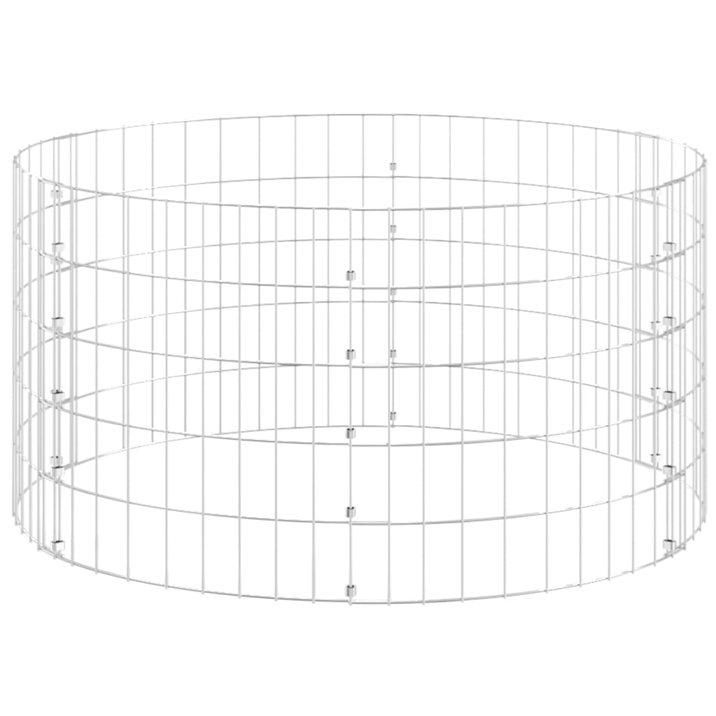 Gabion Plantenbak Rond Verhoogd Ø100X50 Cm Gegalvaniseerd Staal