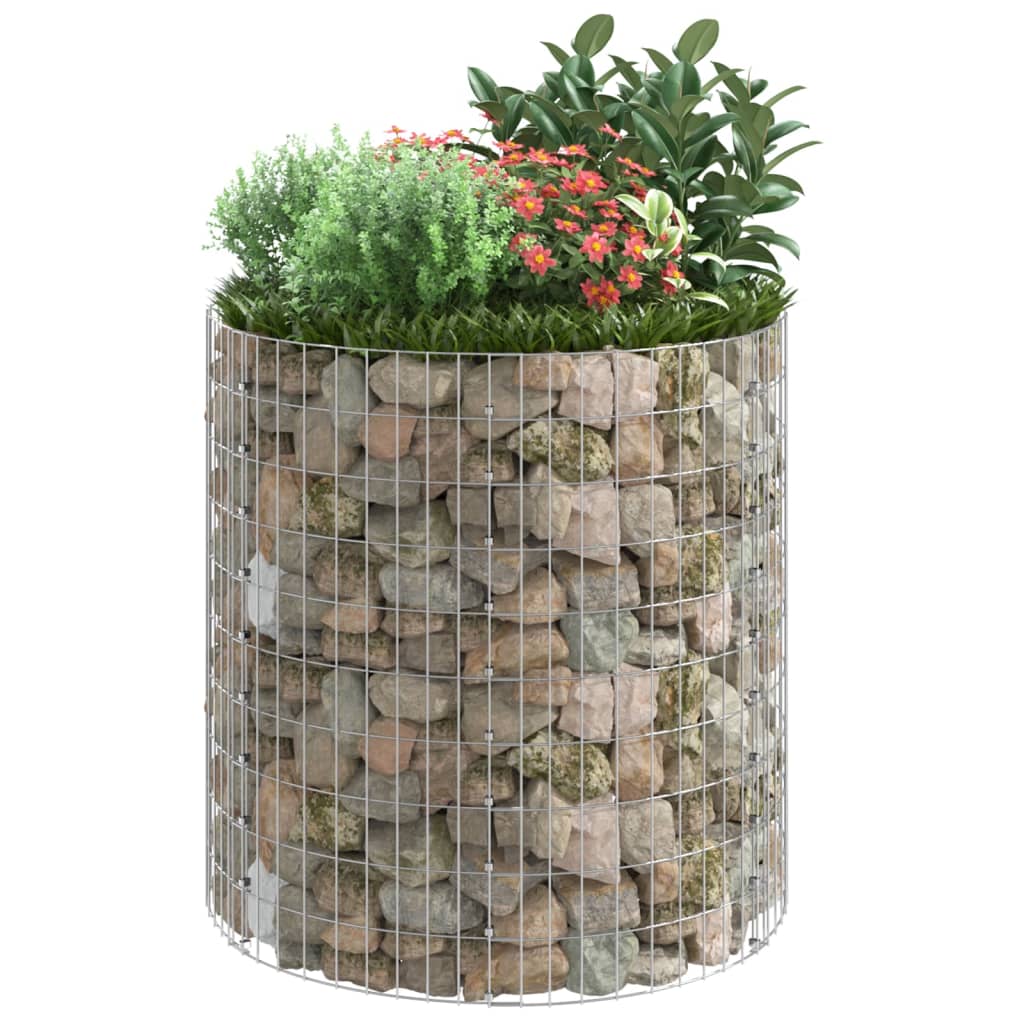 Gabion Plantenbak Rond Verhoogd Ø100X100Cm Gegalvaniseerd Staal