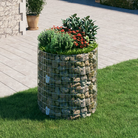 Gabion Plantenbak Rond Verhoogd Ø100X100Cm Gegalvaniseerd Staal