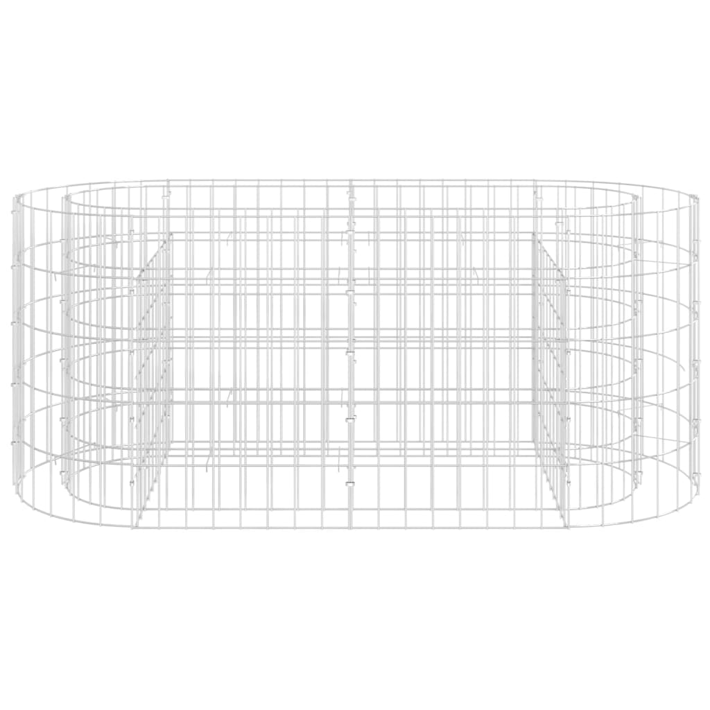 Gabion Plantenbak Verhoogd 120X50X50 Cm Gegalvaniseerd Ijzer
