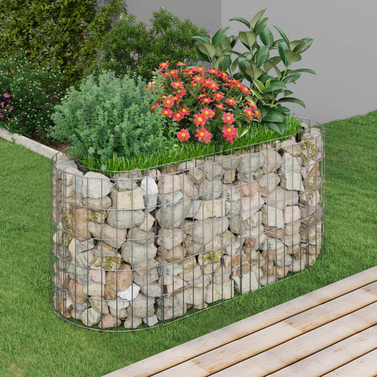 Gabion Plantenbak Verhoogd 120X50X50 Cm Gegalvaniseerd Ijzer