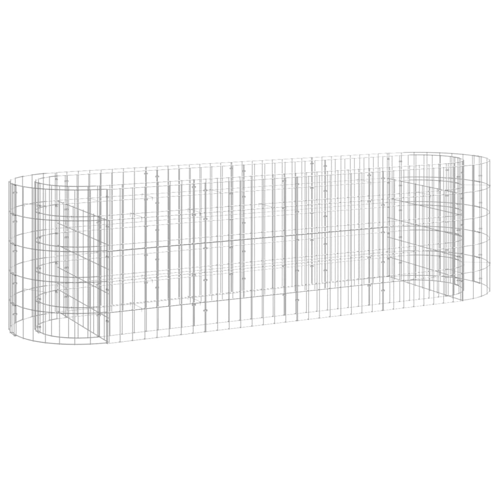 Gabion Plantenbak Verhoogd 190X50X50 Cm Gegalvaniseerd Ijzer
