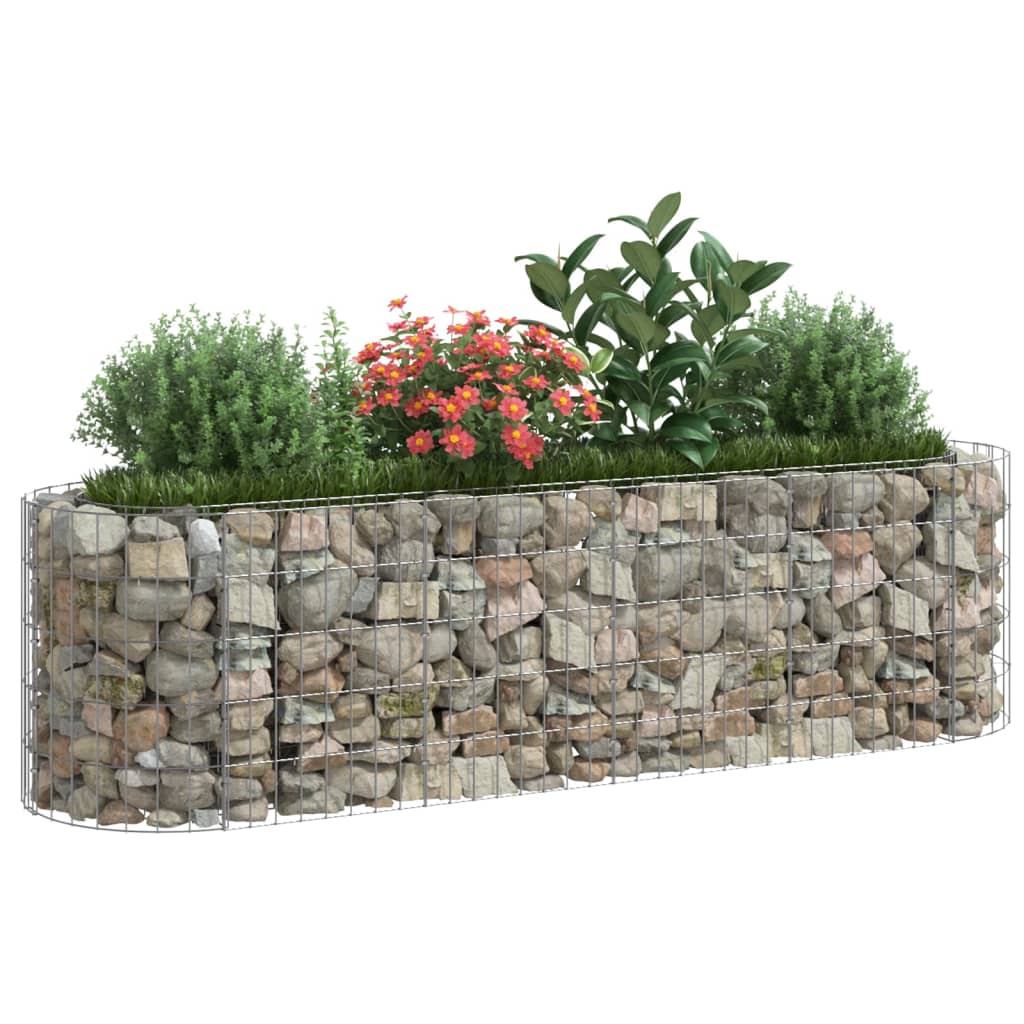 Gabion Plantenbak Verhoogd 190X50X50 Cm Gegalvaniseerd Ijzer
