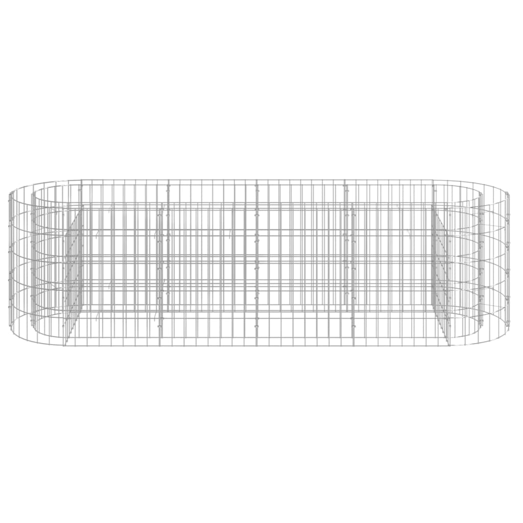 Gabion Plantenbak Verhoogd 190X50X50 Cm Gegalvaniseerd Ijzer