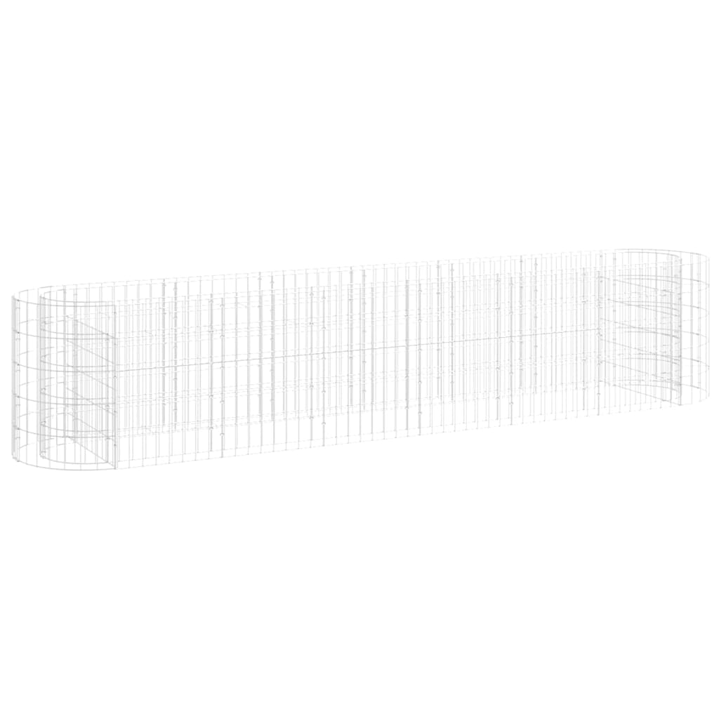 Gabion Plantenbak Verhoogd 260X50X50 Cm Gegalvaniseerd Ijzer