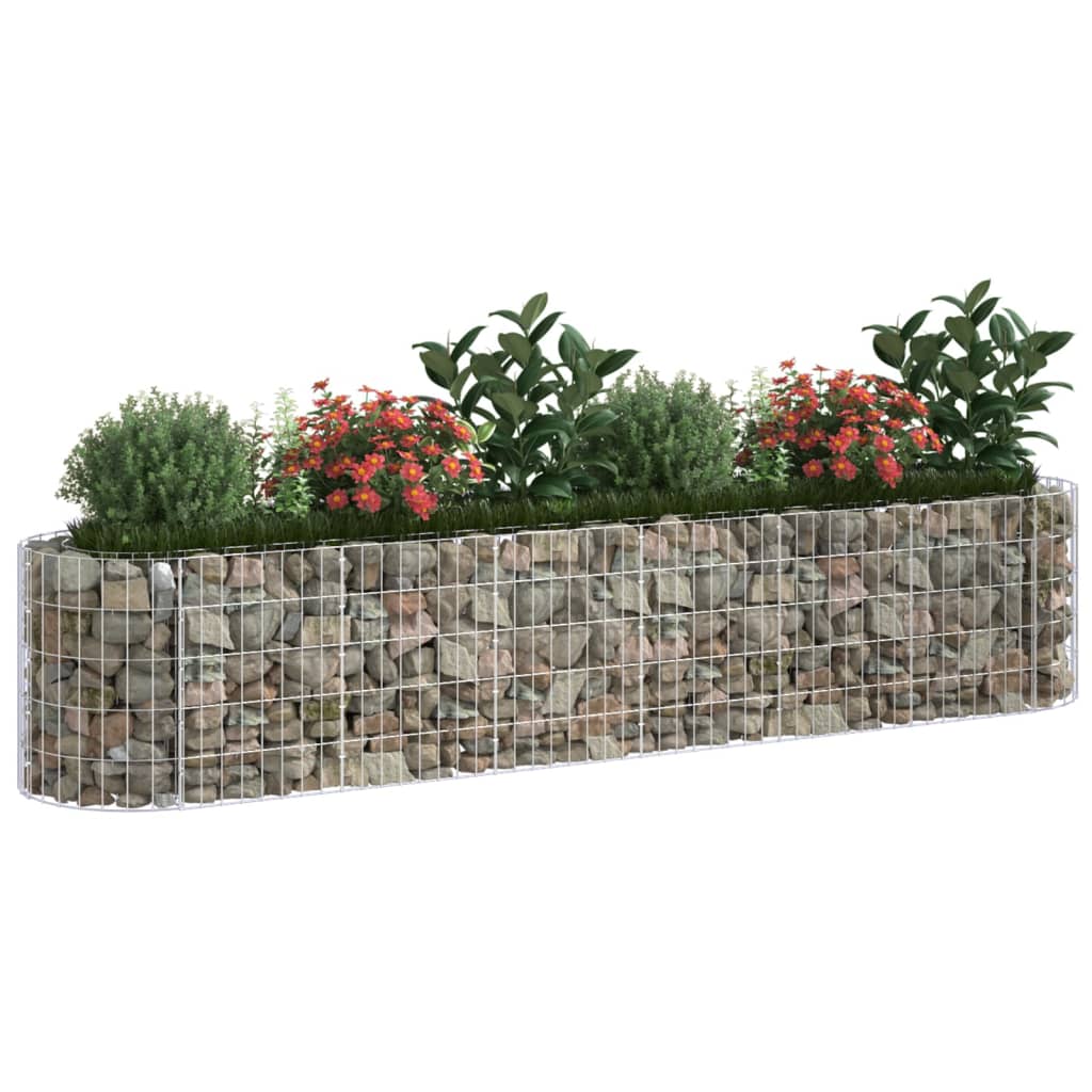 Gabion Plantenbak Verhoogd 260X50X50 Cm Gegalvaniseerd Ijzer