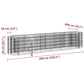 Gabion Plantenbak Verhoogd 260X50X50 Cm Gegalvaniseerd Ijzer