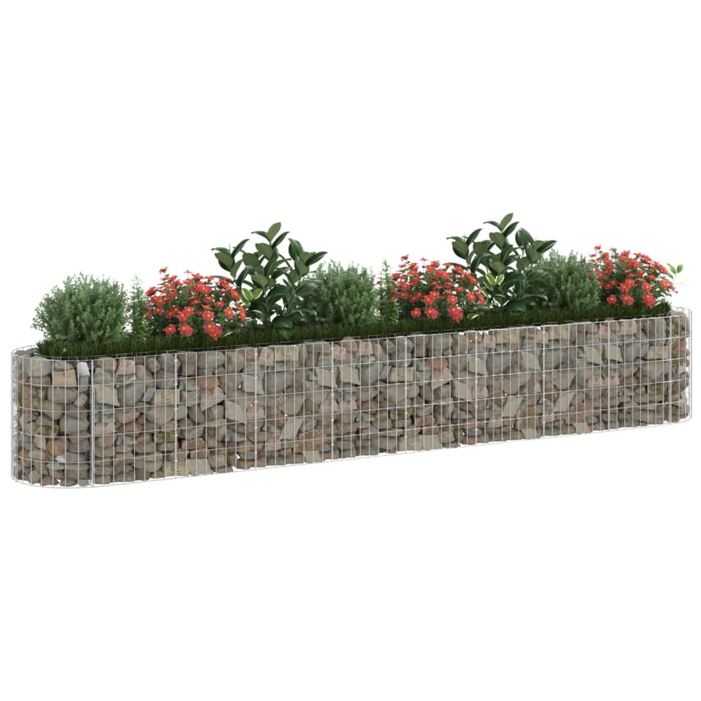Gabion Plantenbak Verhoogd 330X50X50 Cm Gegalvaniseerd Ijzer