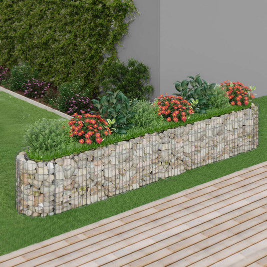 Gabion Plantenbak Verhoogd 330X50X50 Cm Gegalvaniseerd Ijzer