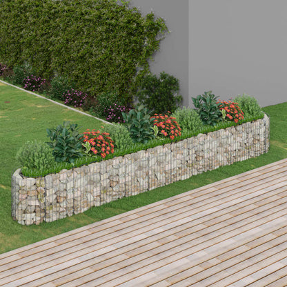 Gabion Plantenbak Verhoogd 400X50X50 Cm Gegalvaniseerd Ijzer