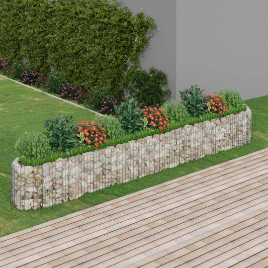 Gabion Plantenbak Verhoogd 400X50X50 Cm Gegalvaniseerd Ijzer