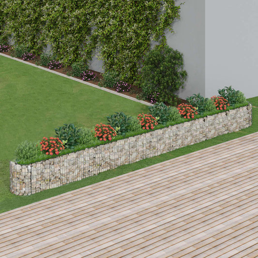Gabion Plantenbak Verhoogd 610X50X50 Cm Gegalvaniseerd Ijzer
