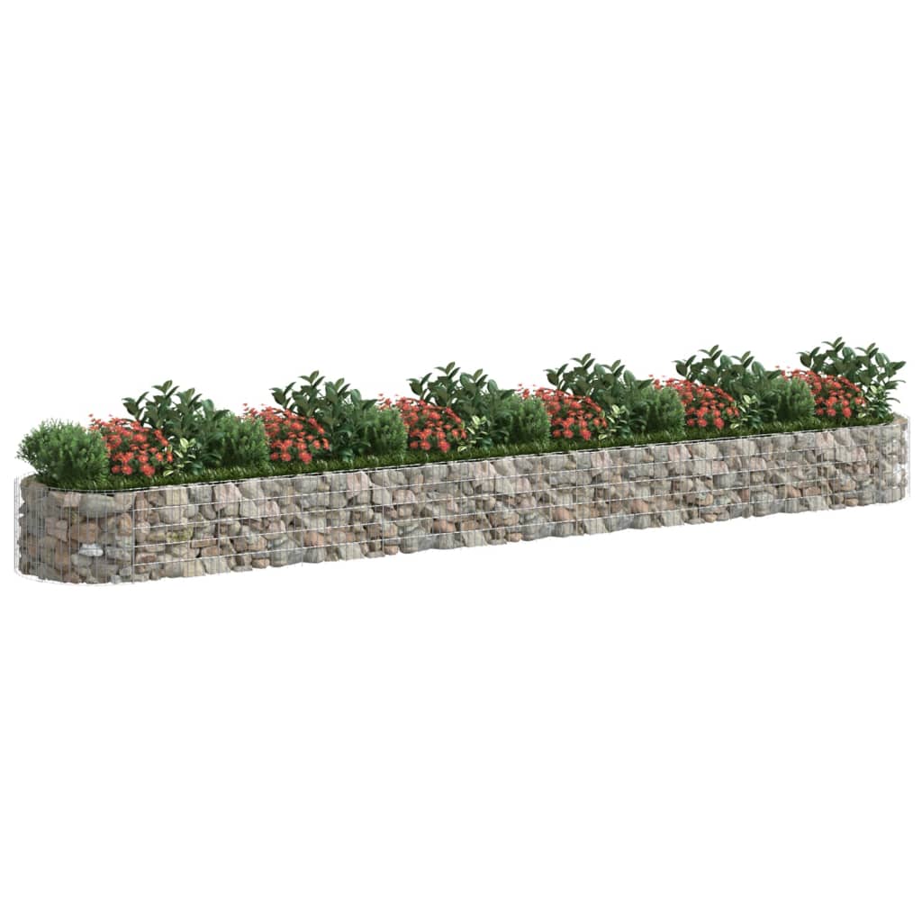 Gabion Plantenbak Verhoogd 600X100X50 Cm Gegalvaniseerd Ijzer