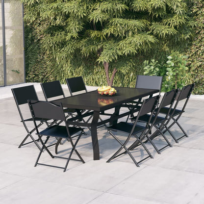 9-Delige Tuinset Grijs En Zwart