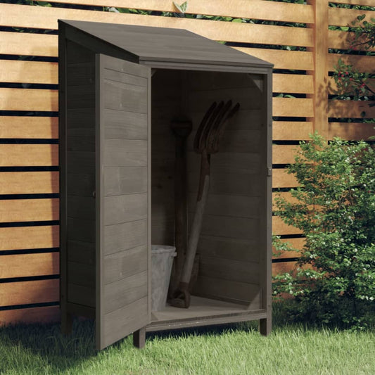 Tuinschuur 55X52X112 Cm Massief Vurenhout Antracietkleurig