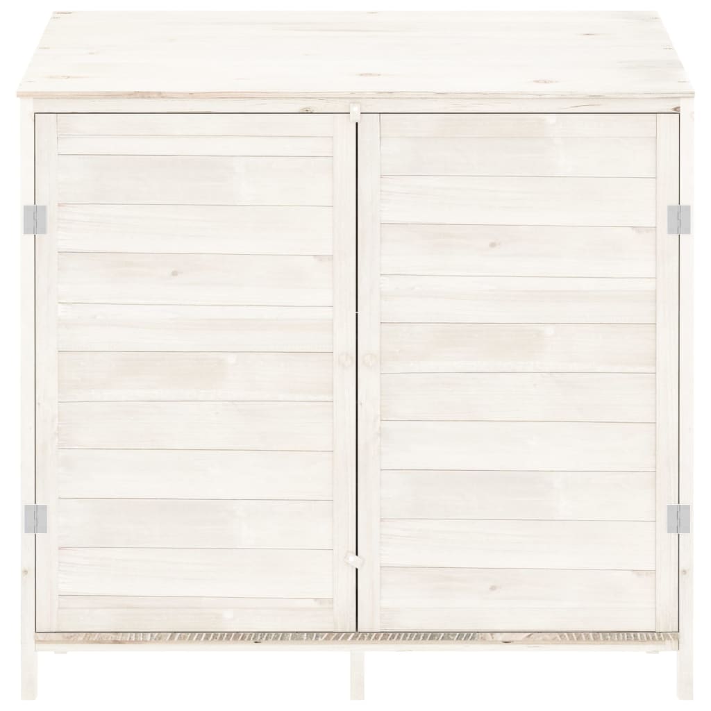 Tuinschuur 102X52X112 Cm Massief Vurenhout Wit