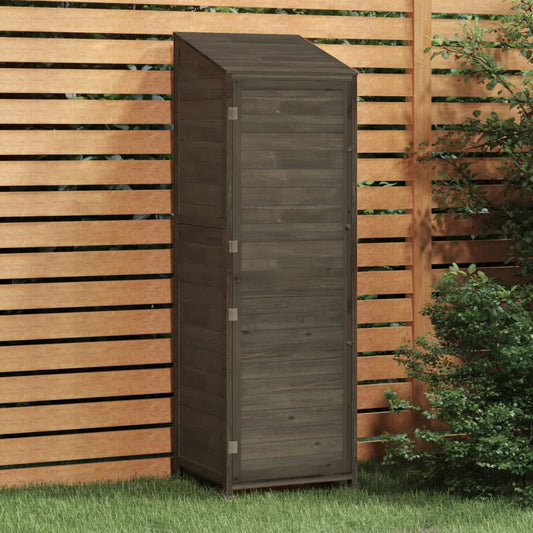 Tuinschuur 55X52X174,5 Cm Massief Vurenhout Antracietkleurig
