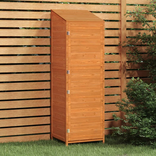 Tuinschuur 55X52X174,5 Cm Massief Vurenhout Bruin