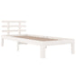 Bedframe Massief Hout Wit 75X190 Cm 2Ft6 Small Single