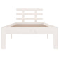 Bedframe Massief Hout Wit 75X190 Cm 2Ft6 Small Single