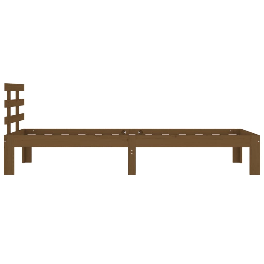 Bedframe Massief Hout Honingbruin 75X190 Cm 2Ft6 Small Single