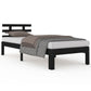 Bedframe Massief Hout Zwart 75X190 Cm 2Ft6 Small Single