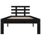 Bedframe Massief Hout Zwart 75X190 Cm 2Ft6 Small Single