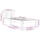 Bedframe Massief Hout Grijs 90X190 Cm 3Ft Single