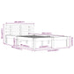 Bedframe Massief Hout Grijs 120X190 Cm 4Ft Small Double
